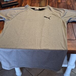 Puma Men's Gray Short Sleeve Tee Dryfit Size Small